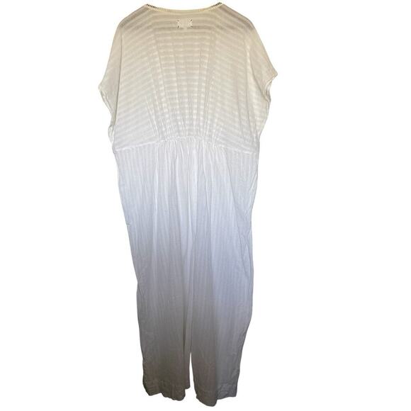Lou & Grey Gauzy Maxi Dress White Coastal Beachy Resort Vacation Size Medium - Picture 2 of 5